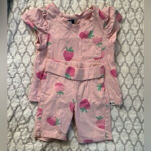 Toddler Cotton Mix and Match Bike Shorts with Matching T-Shirt